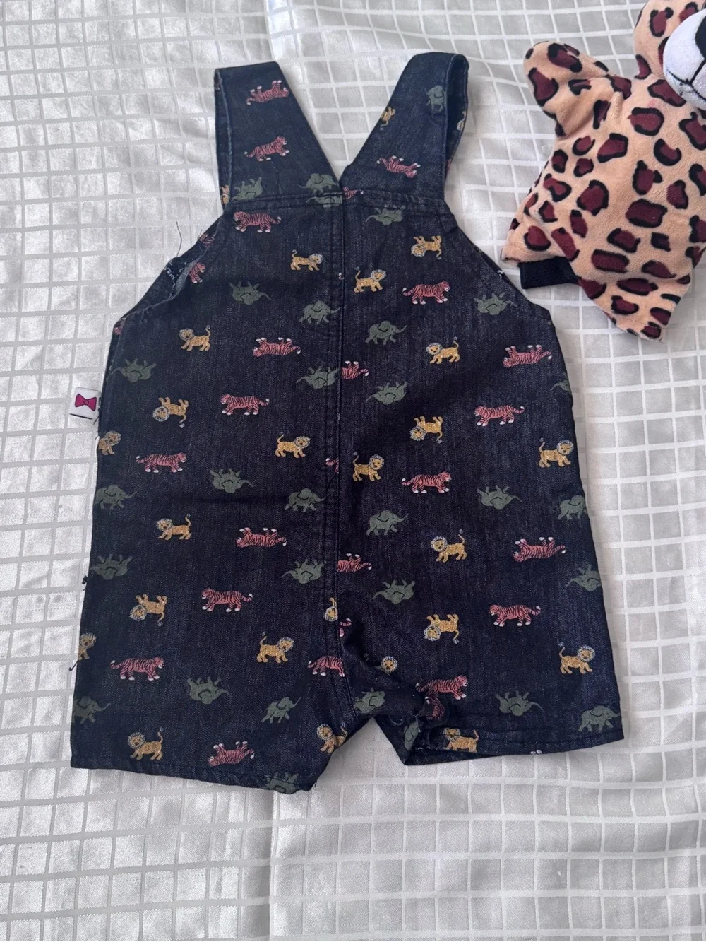 OshKosh B'gosh Black Toddler Overalls with Multicolor Animal Print